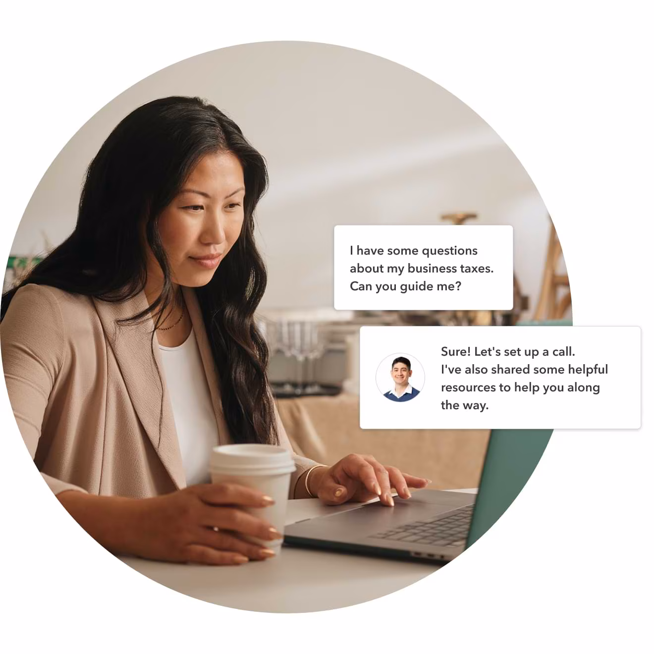 Business owner scanning receipts with phone